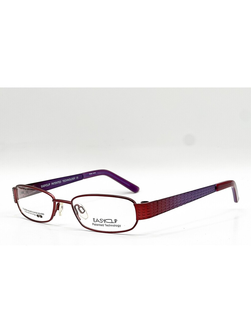 Easyclip Mod O1088 30 Purple Authentic Eyeglasses W/ Clip 49-17-135